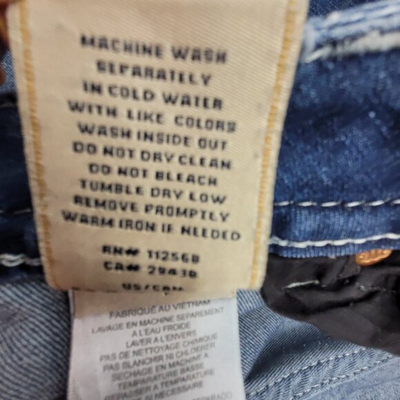 Miss Me Jeans Women's 33 Blue Chloe Boot Cut Damage on right hip see pics - Picture 7 of 16